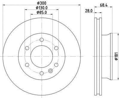 Диск гальмівний; передн. HELLA PAGID 8DD355117-621