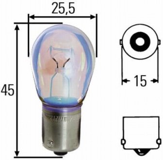 Лампа розжарювання STANDARD P21W 12V 21W BA 15s HELLA 8GA002073121