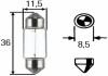 Автолампа Behr Lifetime Long Life C5W SV8,5-8 5 W прозора HELLA 8GM002092171 (фото 1)