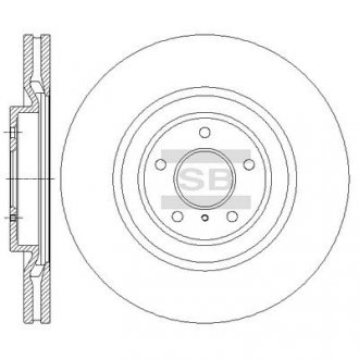 Тормозной диск передний Hi-Q (SANGSIN) SD4228 (фото 1)