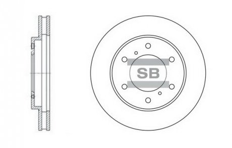 Тормозной диск передний Hi-Q (SANGSIN) SD4311