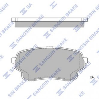Комплект тормозных колодок из 4 шт. дисков Hi-Q (SANGSIN) SP1583 (фото 1)