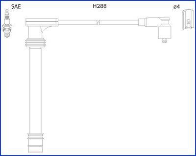 Комплект кабелей высоковольтных HITACHI 134518
