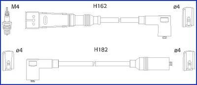 HUCO VW Комплект проводІв високої напруги TRANSPORTER T4 2.0 90-03 HITACHI 134709