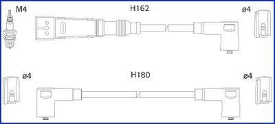 Комплект кабелей высоковольтных HITACHI 134784 (фото 1)