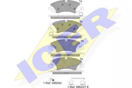 Колодки тормозные ICER 181957-203 (фото 1)