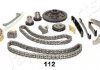 JAPANPARTS NISSAN К-т цепи (полный) привода ГРМ X-Trail 2,2Di 01-, Pathfinder 2.5dCi 05-, Navara KDK-112