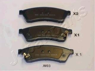 Гальмівні колодки дискові JAPANPARTS PP-W03AF (фото 1)