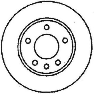 OPEL Диск гальмівний задній Astra F 91-,Vectra A 92- JURID 561652JC