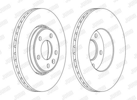 RENAULT диск гальмівний передній Trafic,Opel Vivaro 01- JURID 562241JC-1
