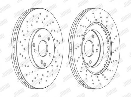 DB Диск гальмівний передн.W203 02- JURID 562354JC-1