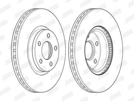 FORD гальмівний диск передн. Mondeo 07- S-Max 06- Kuga 08- Galaxy 06- JURID 562624JC-1