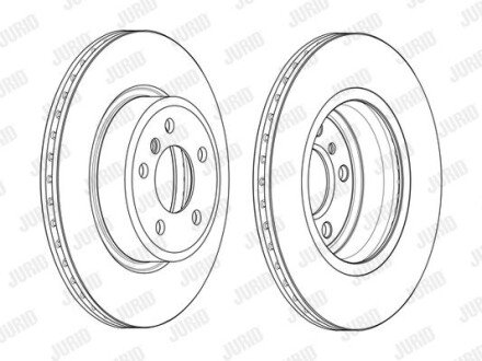 BMW Гальмівний диск передн.5 F10 10- JURID 562889JC