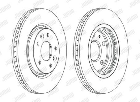 Гальмівний диск передній NISSAN LEAF, QASHQAI II, X-TRAIL RENAULT KADJAR 1.2-Electric 11.10- JURID 563120JC