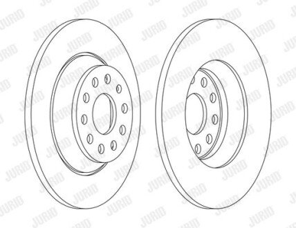 VW диск гальм задн. Passat 14-, Golf, Tiguan (з покриттям + болт) JURID 563168JC