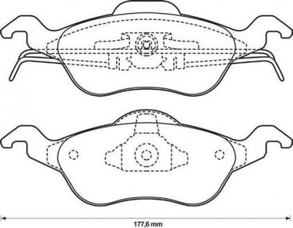 Колодки тормозные передние FOCUS 1.4-2.0 98- JURID 571967J