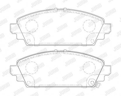 HONDA Гальмівні колодки передн.Accord 1.6 98-,Civic 1.7CTDi/2.0 01- JURID 572464J (фото 1)