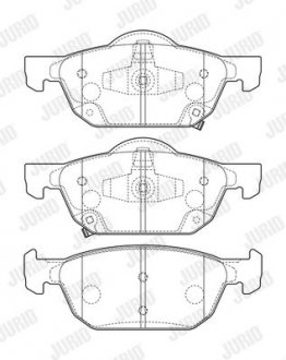 Колодки торм пер HONDA Accord 08- JURID 573670J