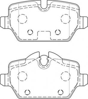 BMW Гальмівні колодки задн.E87 (1-serie), E90(3-serie) JURID 573755J (фото 1)
