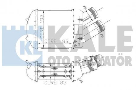 KALE RENAULT Интеркулер Megane I,Scenic I 1.9dCi KALE OTO RADYATOR 126100