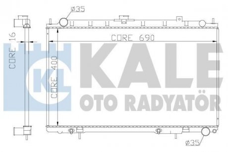 KALE NISSAN Радиатор охлаждения Maxima QX IV 2.0/3.0 00- KALE OTO RADYATOR 342045