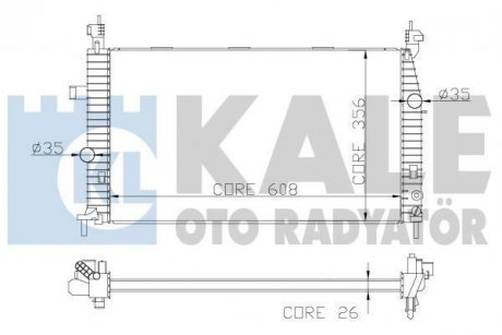 KALE OPEL Радиатор охлаждения Meriva A 1.4/1.8 KALE OTO RADYATOR 342070 (фото 1)