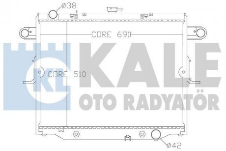 KALE TOYOTA Радиатор охлаждения Land Cruiser 100 4.7 98- KALE OTO RADYATOR 342175