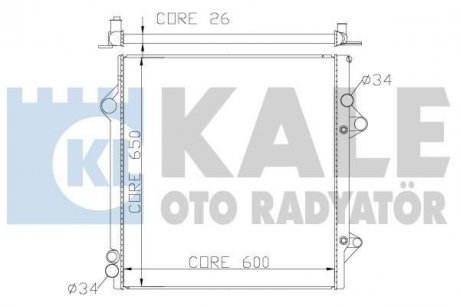 Радіатор охолодження Toyota Fj Cruiser, Land Cruiser Radiator KALE OTO RADYATOR 342180