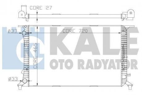 Радиатор охлаждения Audi A4, A5, A6, Q3, Q5 KALE OTO RADYATOR 342340