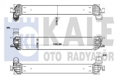 KALE RENAULT Интеркулер Laguna III 1.5/2.0dCi 07- KALE OTO RADYATOR 342385