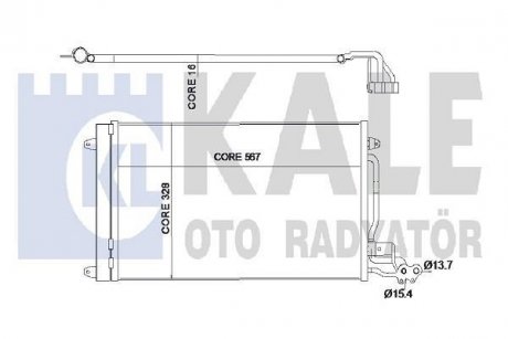 Радіатор кондиціонера Audi A1, Seat Ibiza IV / Toledo IV, Skoda Fabia II KALE OTO RADYATOR 342395