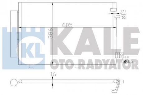 Радіатор кондиціонера Ford Fiesta VI Condenser KALE OTO RADYATOR 342860 (фото 1)