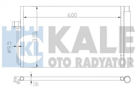 KALE BMW Радиатор кондиционера 5 E60,7 E65 KALE OTO RADYATOR 343070