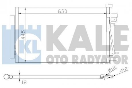 KALE OPEL Радиатор кондиционера Antara,Chevrolet Antara KALE OTO RADYATOR 343310