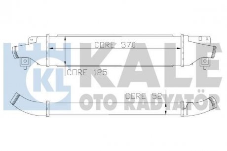 KALE OPEL Интеркулер Corsa D 1.4/1.7CDTI 06- KALE OTO RADYATOR 345500