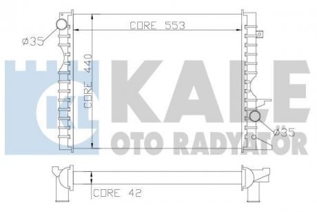 KALE LANDROVER Радиатор охлаждения Defender 2.2/2.5Td 98-16 KALE OTO RADYATOR 350600 (фото 1)