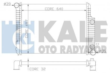 KALE DB Радиатор охлаждения W210 2.0/2.3 95- KALE OTO RADYATOR 352000 (фото 1)