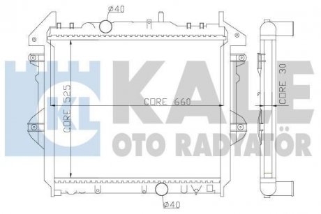 KALE TOYOTA Радиатор охлаждения Hilux VII 2.5/3.0 D-4D 05- KALE OTO RADYATOR 352600