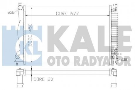 KALE VW Радиатор охлаждения Audi A6 2.4/3.2 04- KALE OTO RADYATOR 353200 (фото 1)