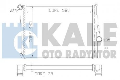 KALE BMW Радиатор охлаждения 3 E46 1.6/3.0 KALE OTO RADYATOR 354400 (фото 1)