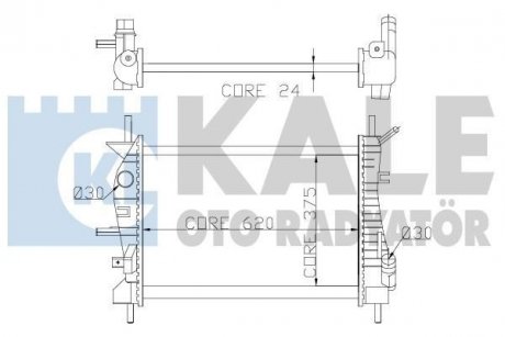 KALE FORD Радиатор охлаждения Mondeo III 2.0/3.0i/TDCi 00- KALE OTO RADYATOR 356400