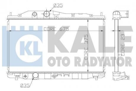 KALE HONDA Радиатор охлаждения Civic VIII 1.8 07- KALE OTO RADYATOR 357200 (фото 1)