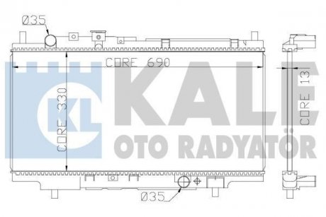 KALE MAZDA Радиатор охлаждения 323 C/P/S V 1.3/2.0D 94- KALE OTO RADYATOR 359800 (фото 1)