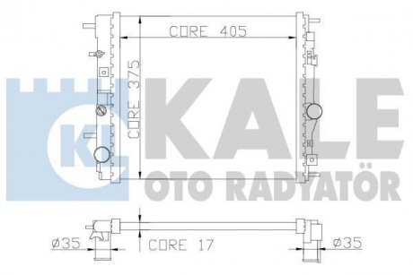 KALE MITSUBISHI Радиатор охлаждения Colt IV,Lancer V 1.3/1.6 92- KALE OTO RADYATOR 362500