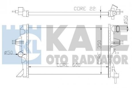 KALE OPEL Радиатор охлаждения Astra G,Zafira 1.4/2.2 KALE OTO RADYATOR 363500 (фото 1)