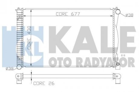 KALE VW Радиатор охлаждения Audi A6 2.7/3.0TDI 04- KALE OTO RADYATOR 367800 (фото 1)