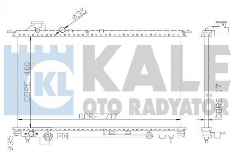 Радіатор охолодження Hyundai Sonata IV, Xg KALE OTO RADYATOR 369300