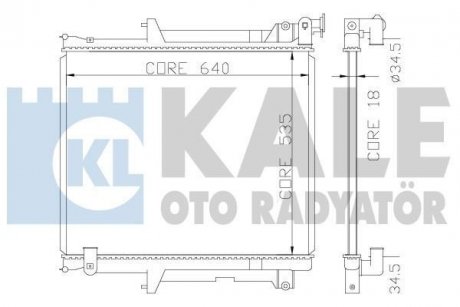 KALE MITSUBISHI Радиатор охлаждения L200 2.5 DI-D 05- KALE OTO RADYATOR 370400