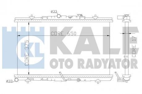 KALE OPEL Радиатор охлаждения Astra H 1.3/1.9CDTI KALE OTO RADYATOR 371300 (фото 1)