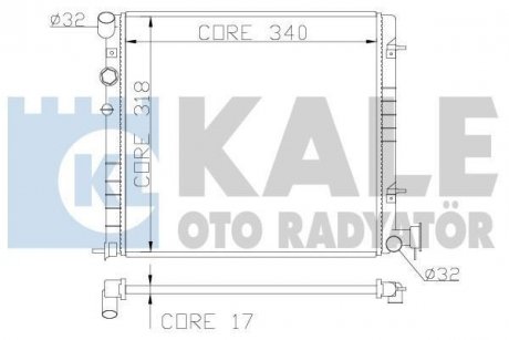 KALE HYUNDAI Радиатор охлаждения Accent II 1.3/1.5 00- KALE OTO RADYATOR 372500 (фото 1)